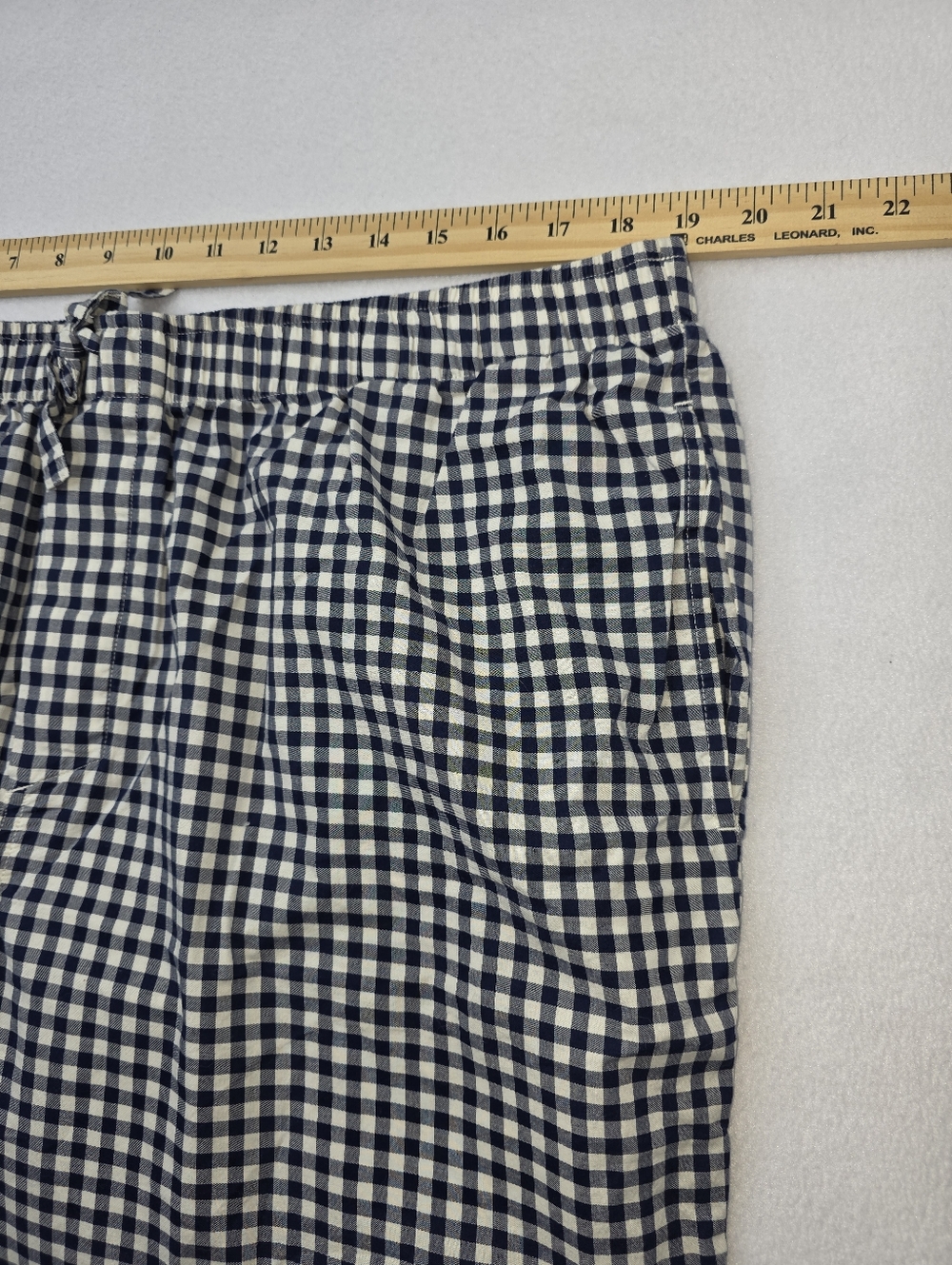 Lands'End Draper James Blue Checkered Pajama Pants Size XL NWOT AN-1425 - Picture 5 of 10